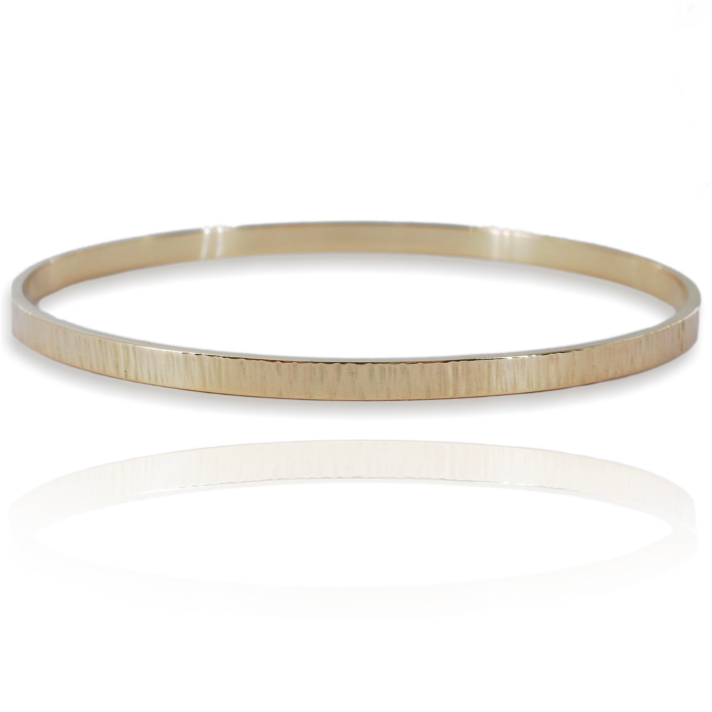 9ct Yellow Gold Hammered Bangle