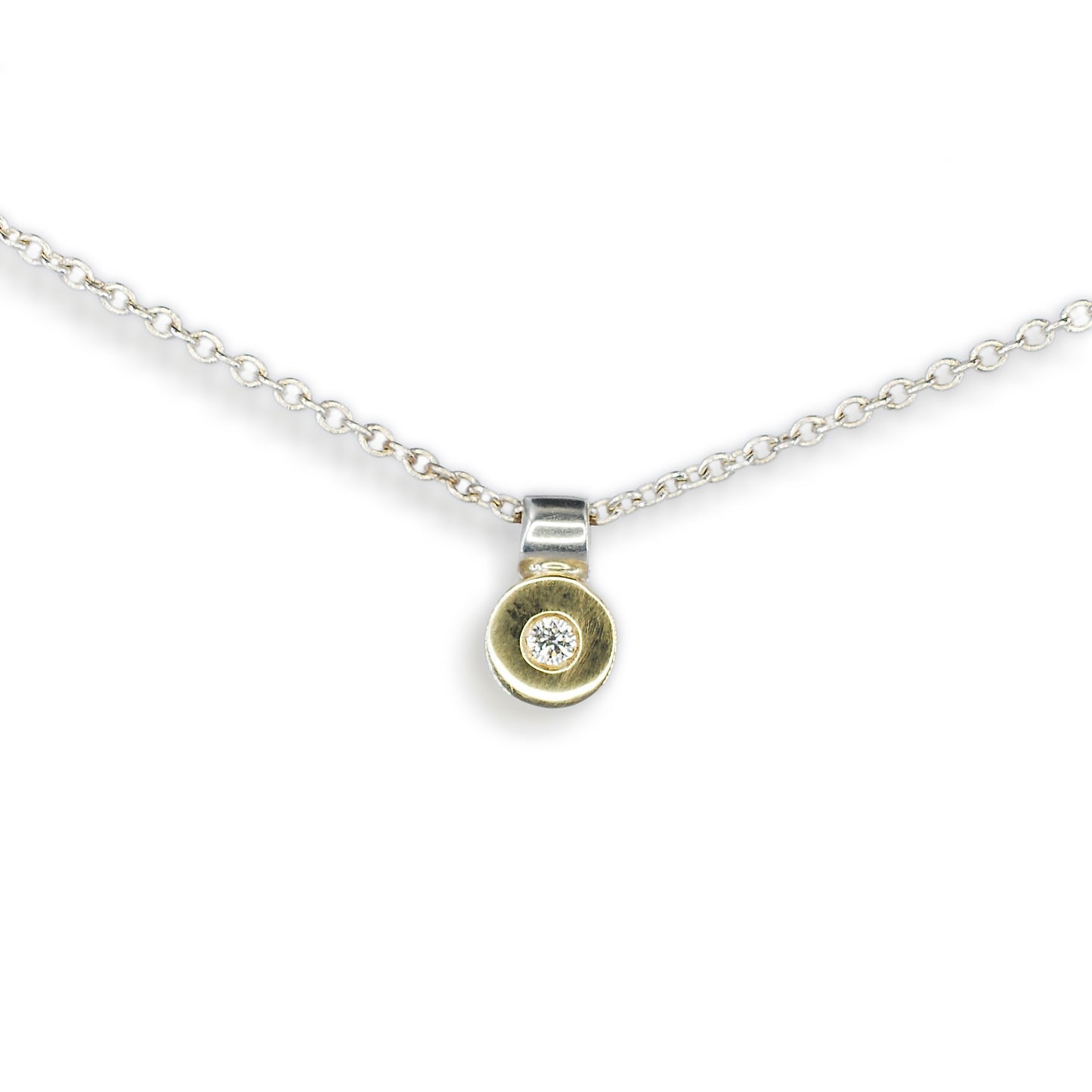 Storm Silver & 9ct Yellow Gold Diamond Pendant