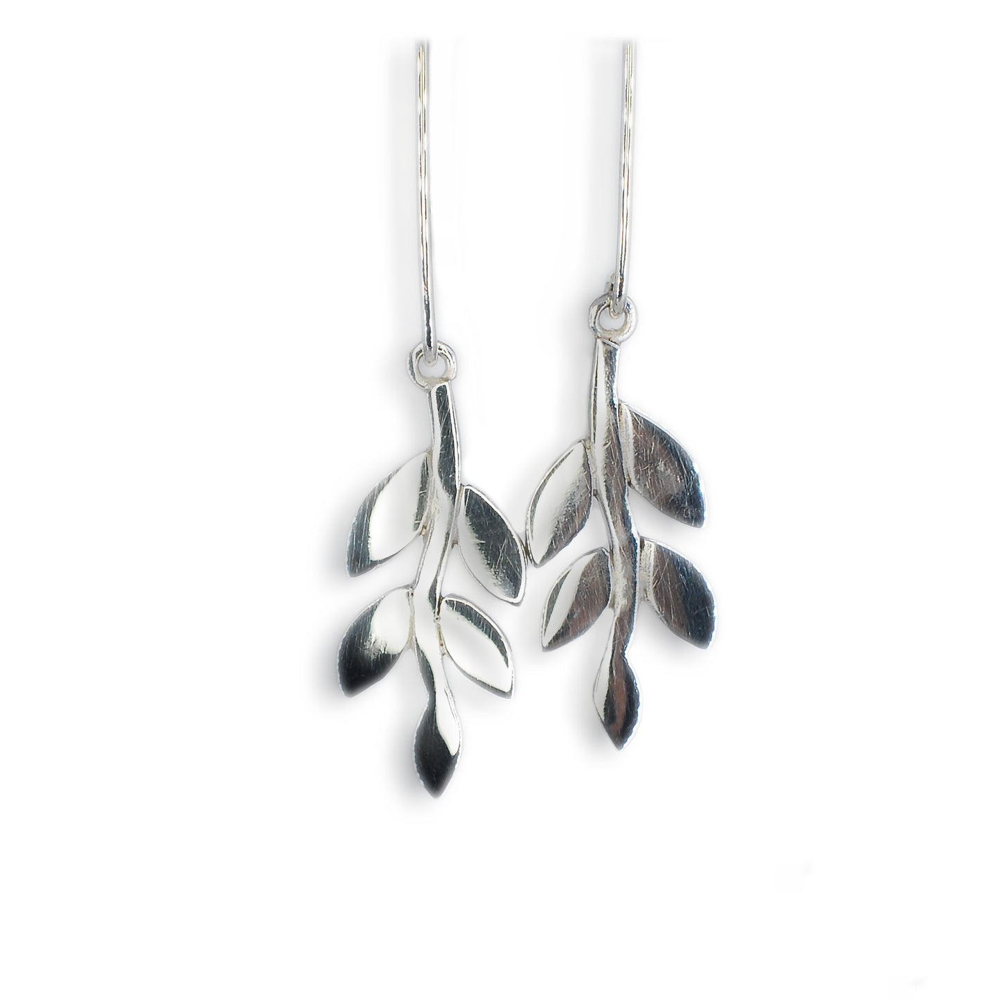 Silver Plain Eden Drop Earrings