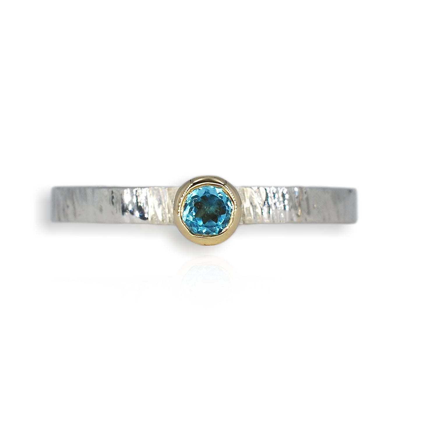 9ct White & Yellow Gold Topaz Ring