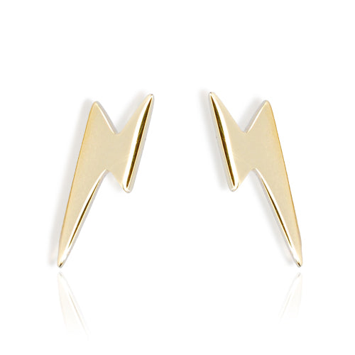 9ct Yellow Gold Lightning Stud Earrings