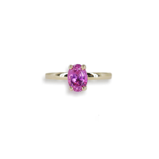 9ct Yellow Gold Pink Sapphire Ring