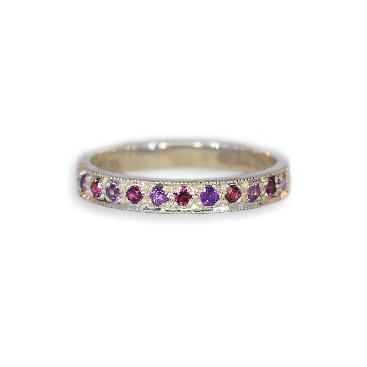 Silver 11 Stone 1/2 Eternity Ring
