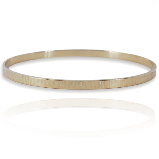 9ct Yellow Gold Hammered Bangle