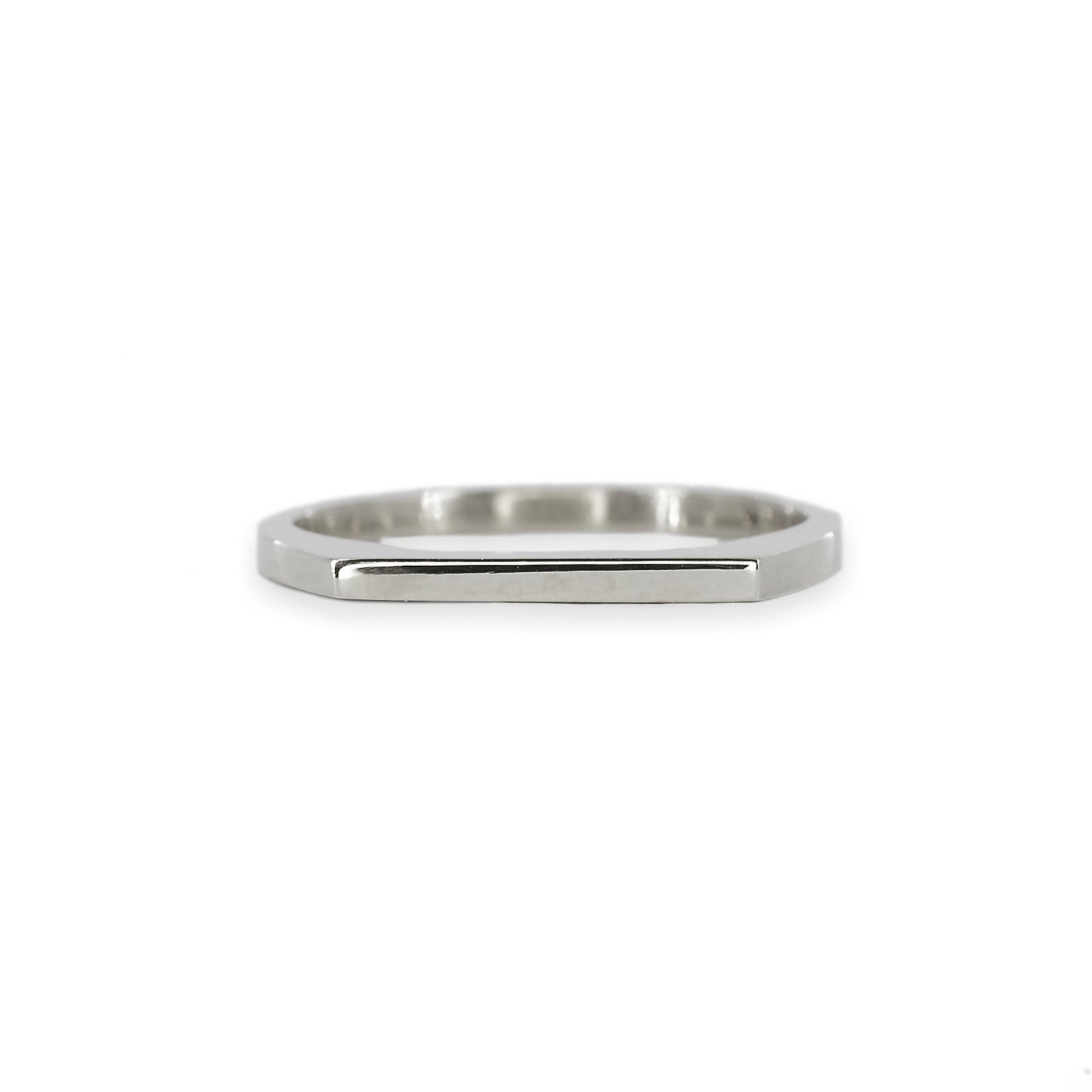 Silver Slim Signet Ring