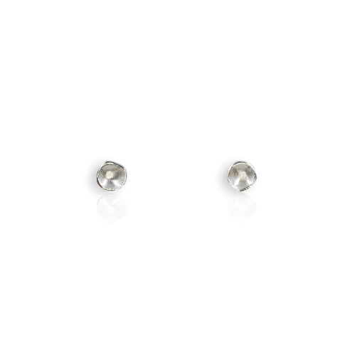 Organic Silver Mini Earrings